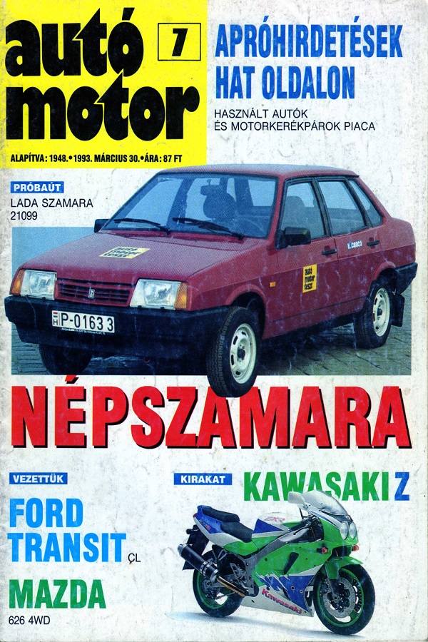 A2 Samara 21099 teszt 1993.03.30.